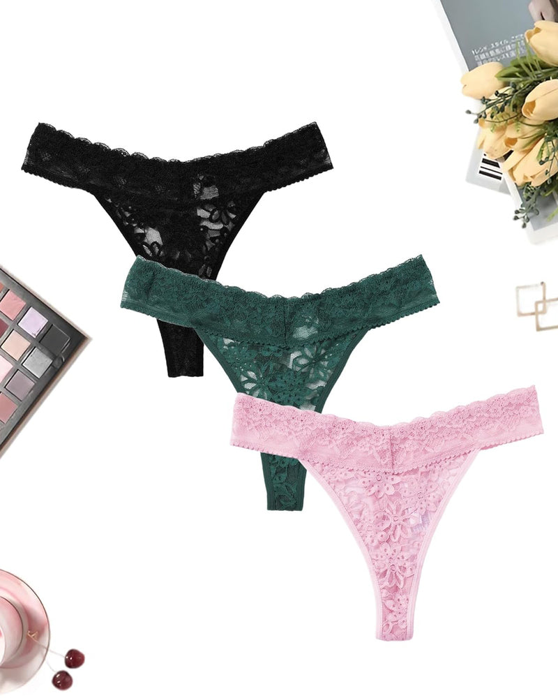 Lace Low Waist Brazilian Panties