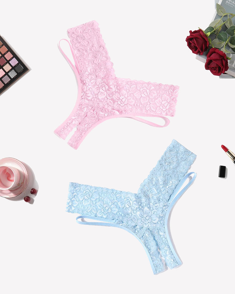 Lace Briefs V-Shape Cheeky Panties