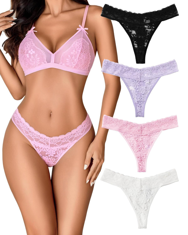 Lace Low Waist Brazilian Panties