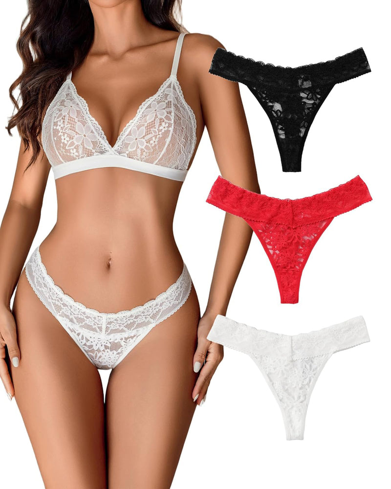 Lace Low Waist Brazilian Panties