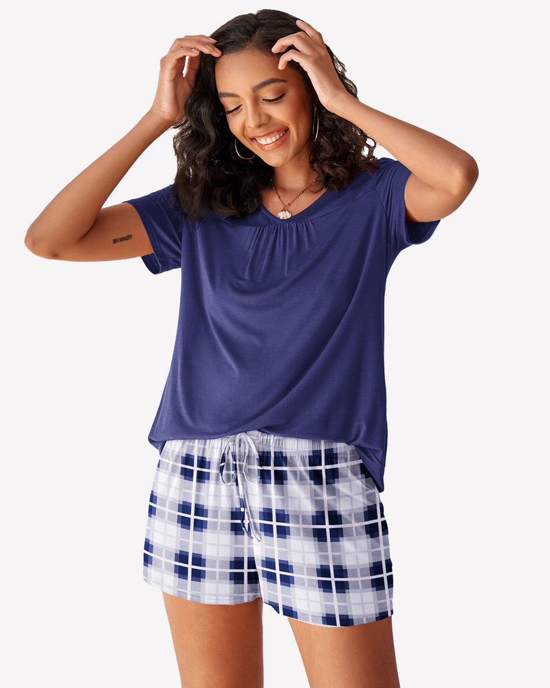 Short Sleeve Shorts Pajama Set