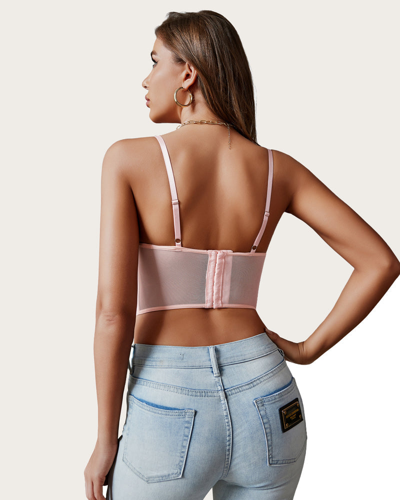 Lace Underwired Racerback Crop Top