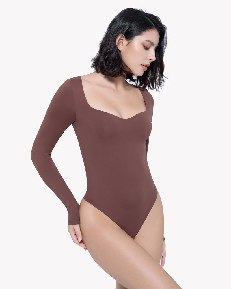 Sweetheart Neck Double Lined Bodysuit Shapewear