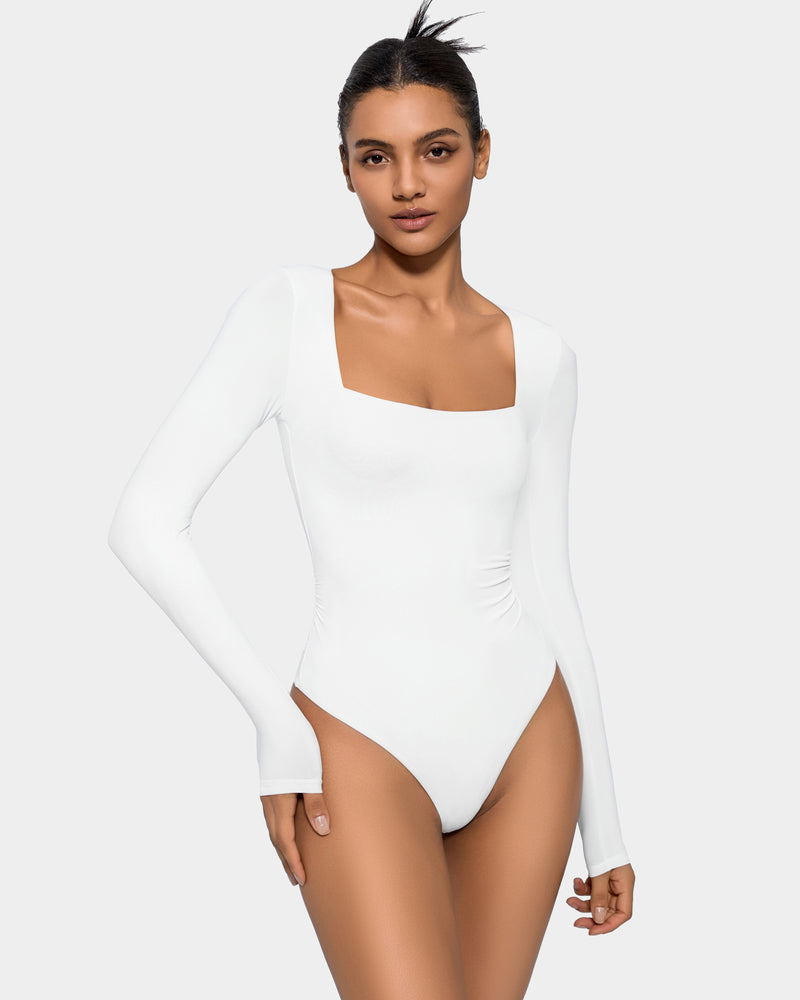 Square Neck Double Lined Shapewear Bodysuit