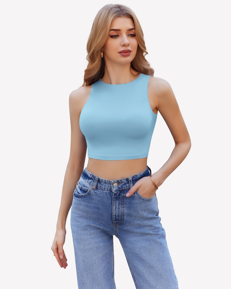 Tank Top Double Lined Crop Tops