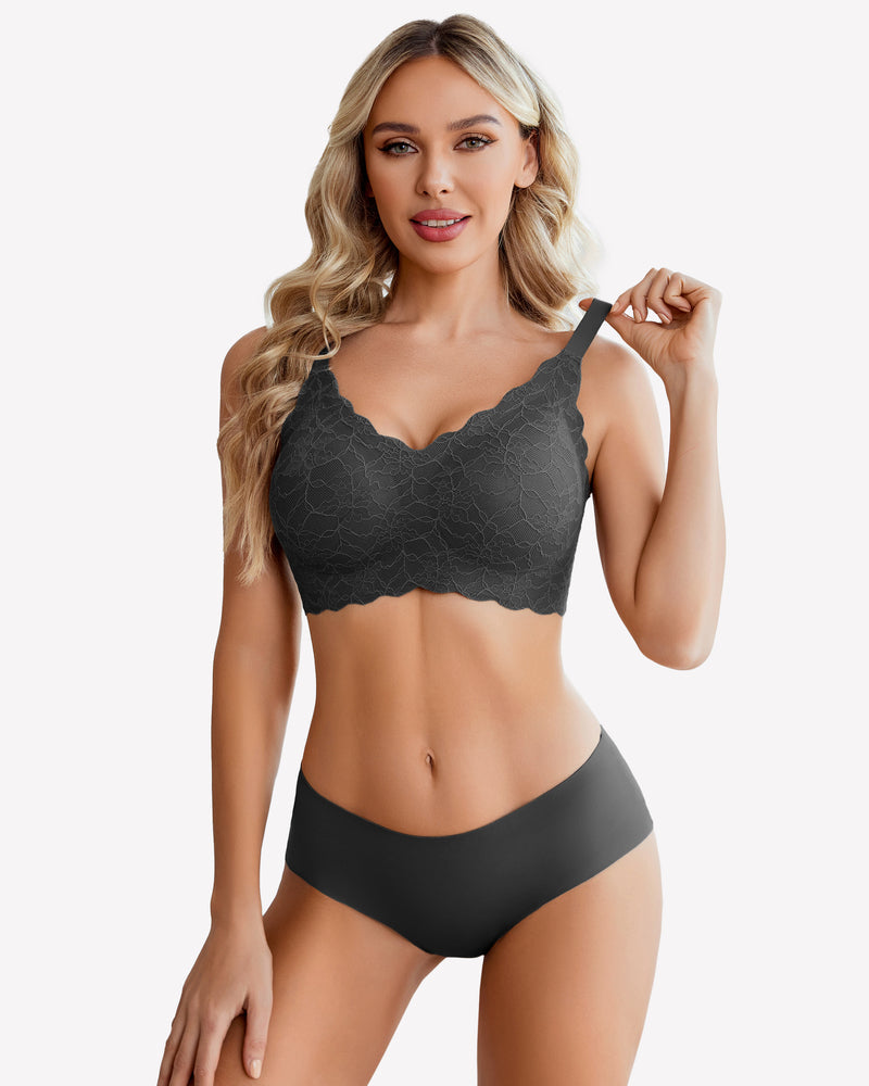 Wireless Full Coverage Lace Bra