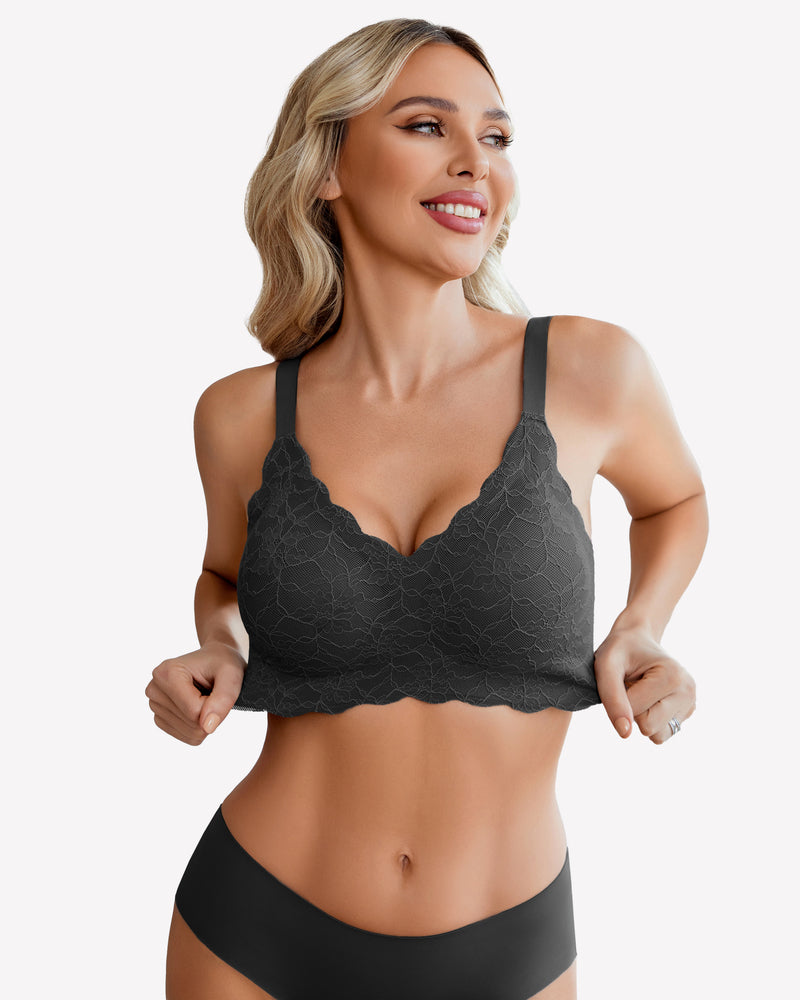 Wireless Full Coverage Lace Bra