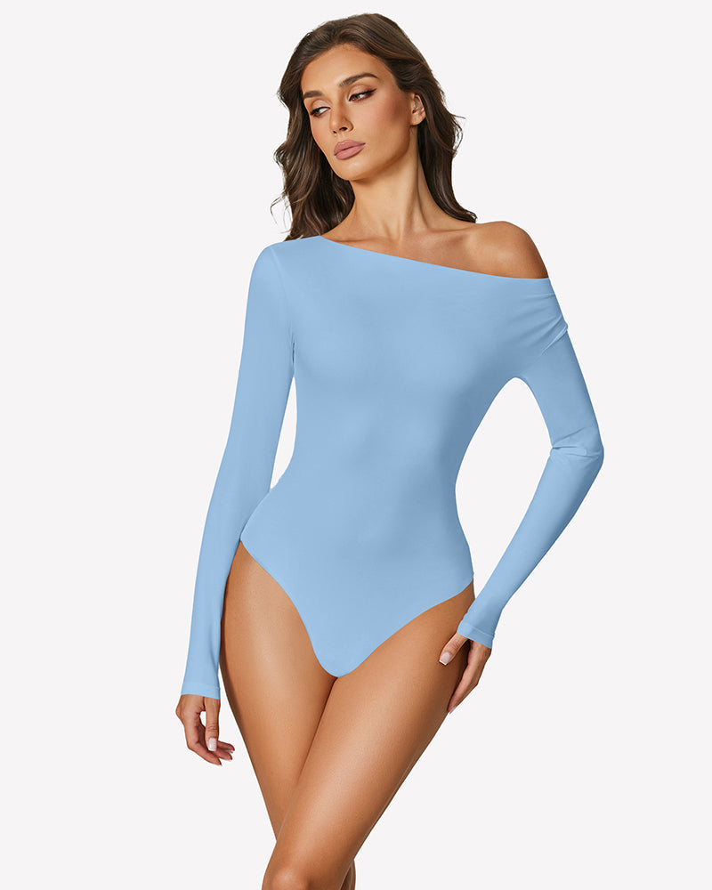 Off the Shoulder Long Sleeve Bodysuit