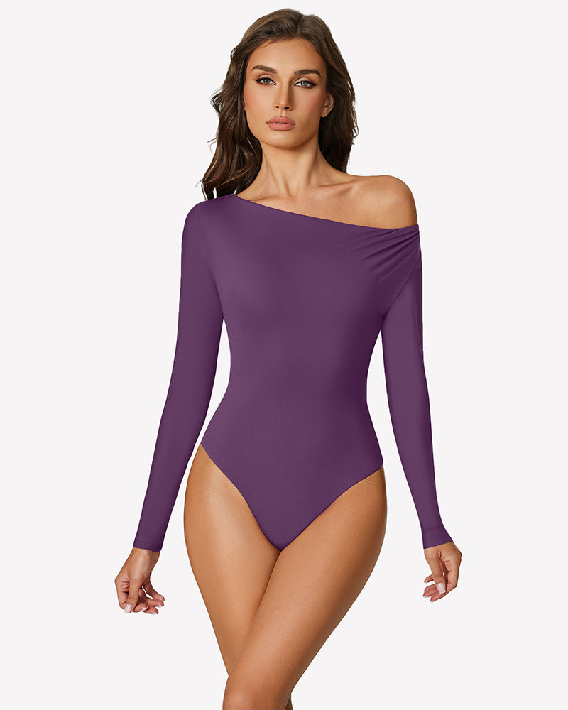 Off the Shoulder Long Sleeve Bodysuit