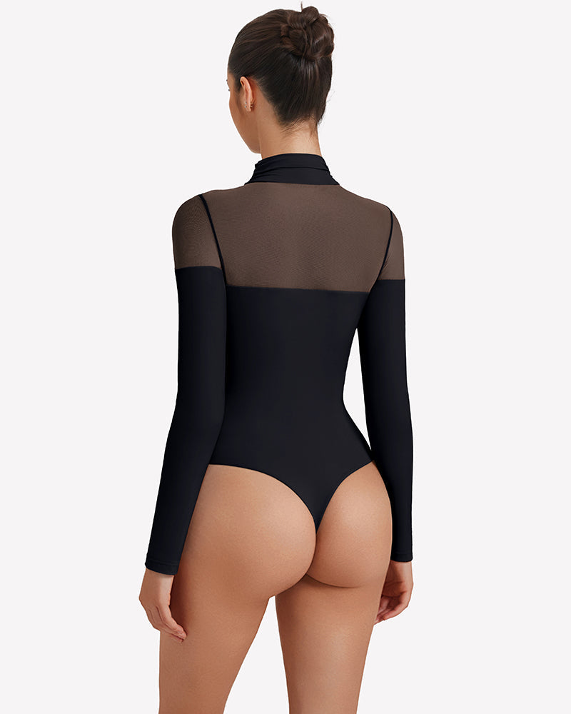 Long Sleeve Turtle Leotard Tops