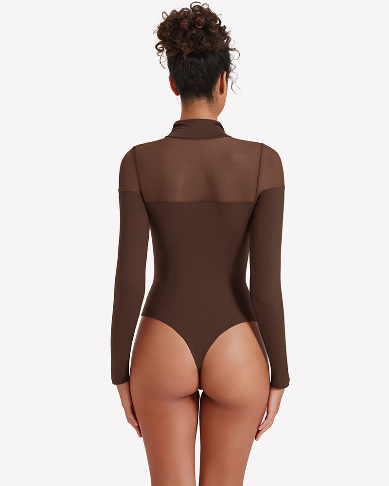 Long Sleeve Turtle Leotard Tops