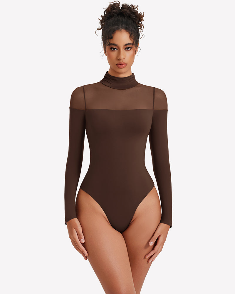 Long Sleeve Turtle Leotard Tops