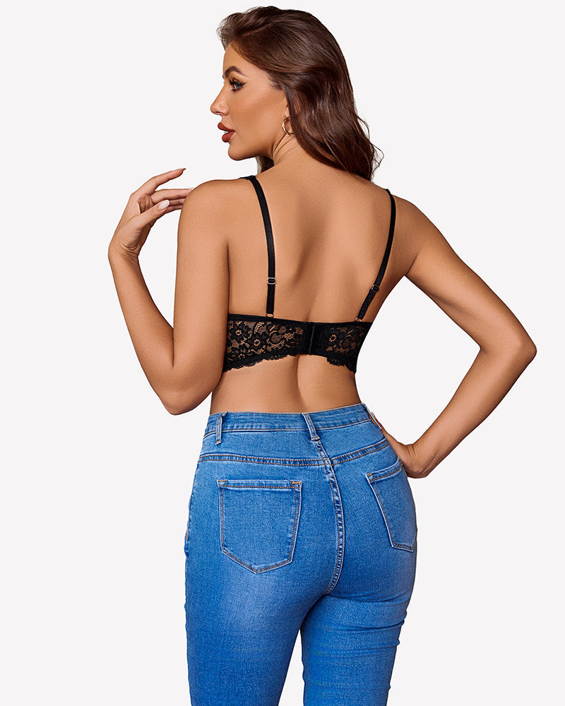 V Neck Wireless Unlined Basic Bras