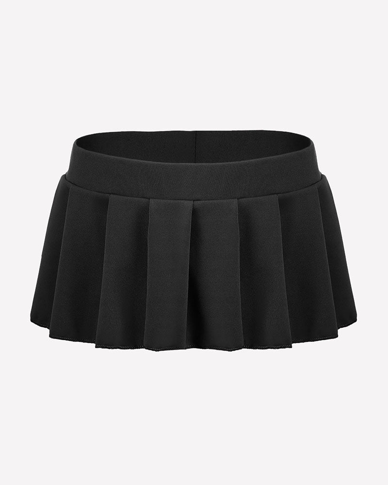 Role Play Ruffle Pleated Plaid Skirt