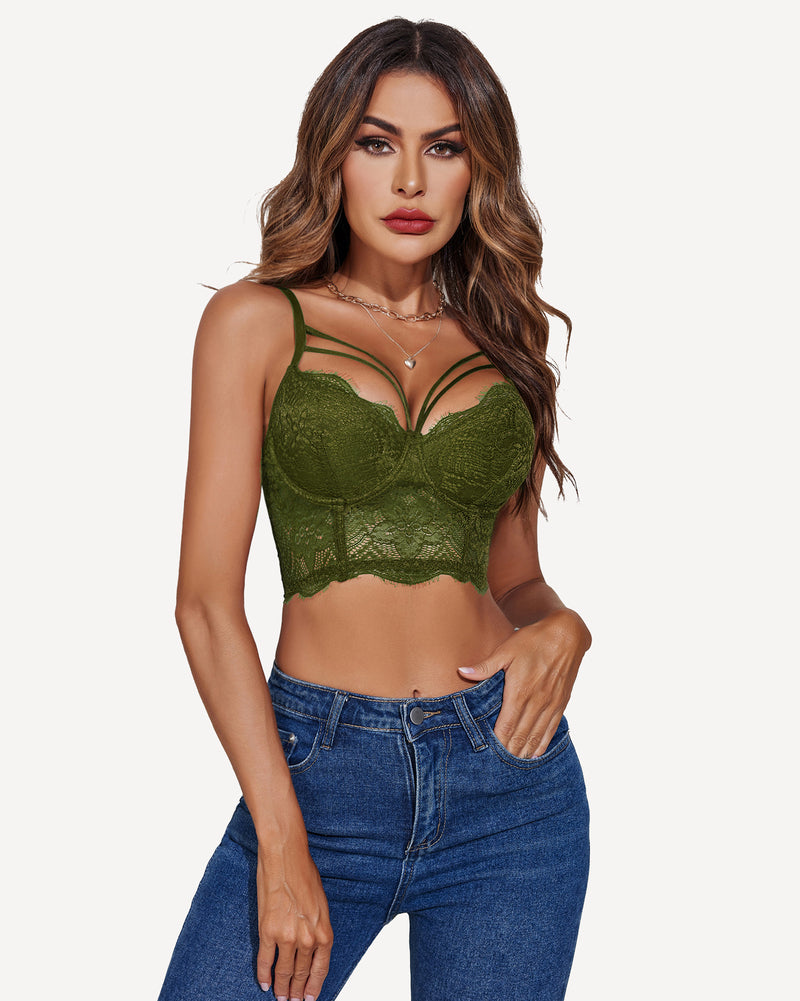 Two Layer Push Up Bustier Bralette