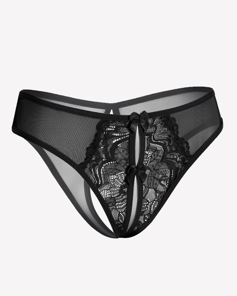 Mesh Panties Briefs with Cute Bow