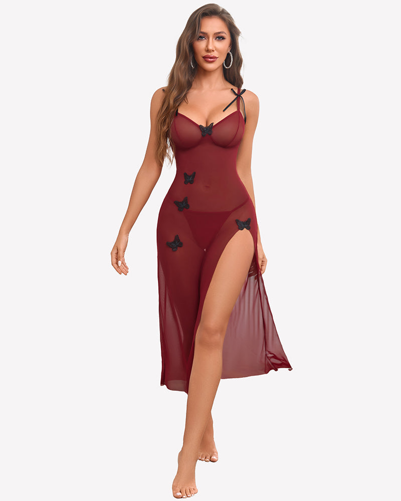 Exotic Nightgowns Sheer Maxi Nightdress