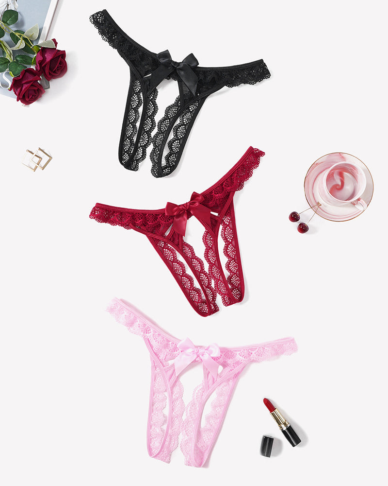 Low Rise Briefs Floral Lace Thong