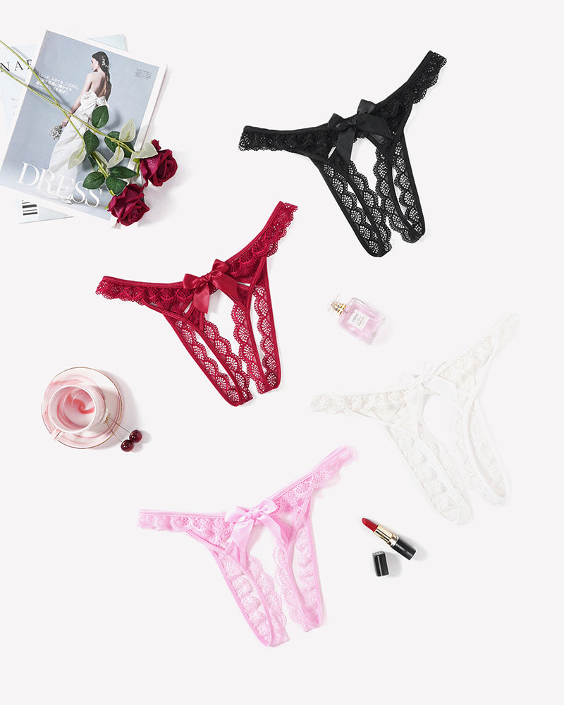 Low Rise Briefs Floral Lace Thong