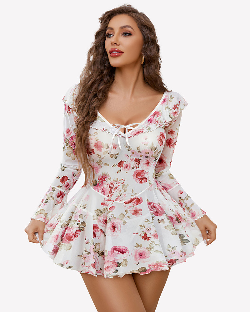 Rave Ruffle Off Shoulder Dress