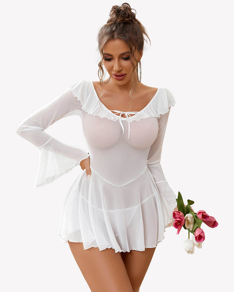 Rave Ruffle Off Shoulder Dress
