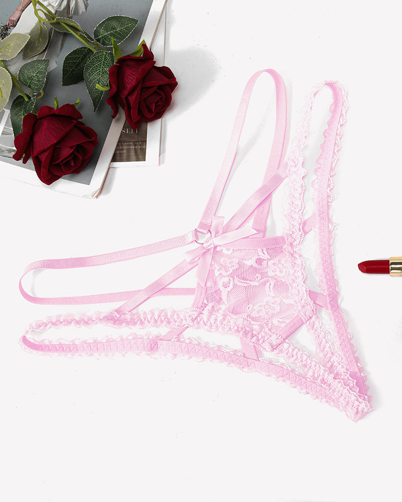 Lace Panties Briefs Criss Cross Underwear