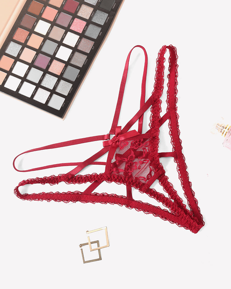 Lace Panties Briefs Criss Cross Underwear