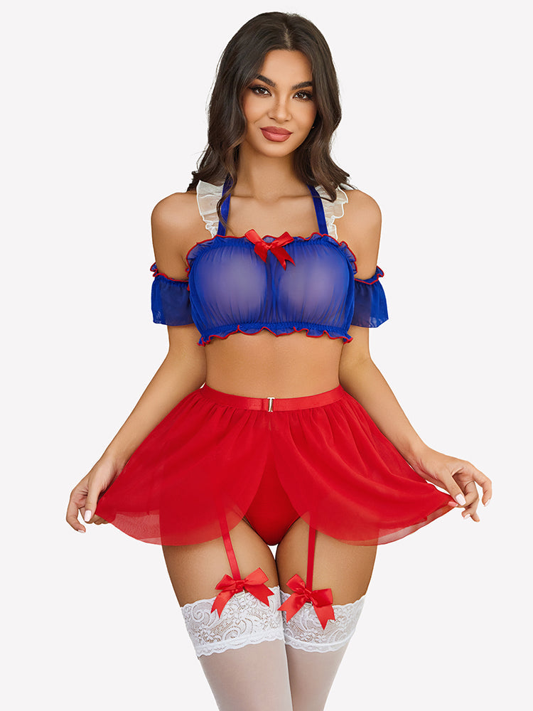 Costumes Mini Skirt Set with Garter Belt (5pack)