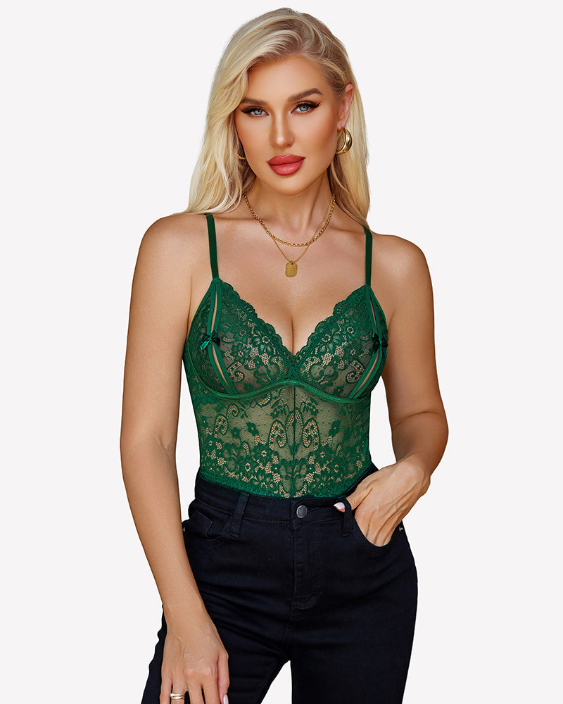 Lace Bodysuit One Piece Mini Babydoll