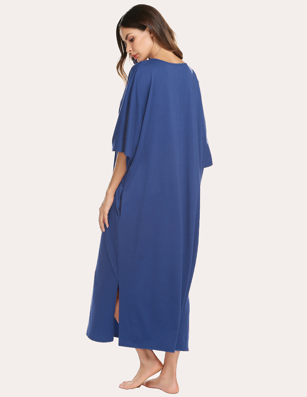 Ekouaer Oversized Split Hem Nightdress (US Only)