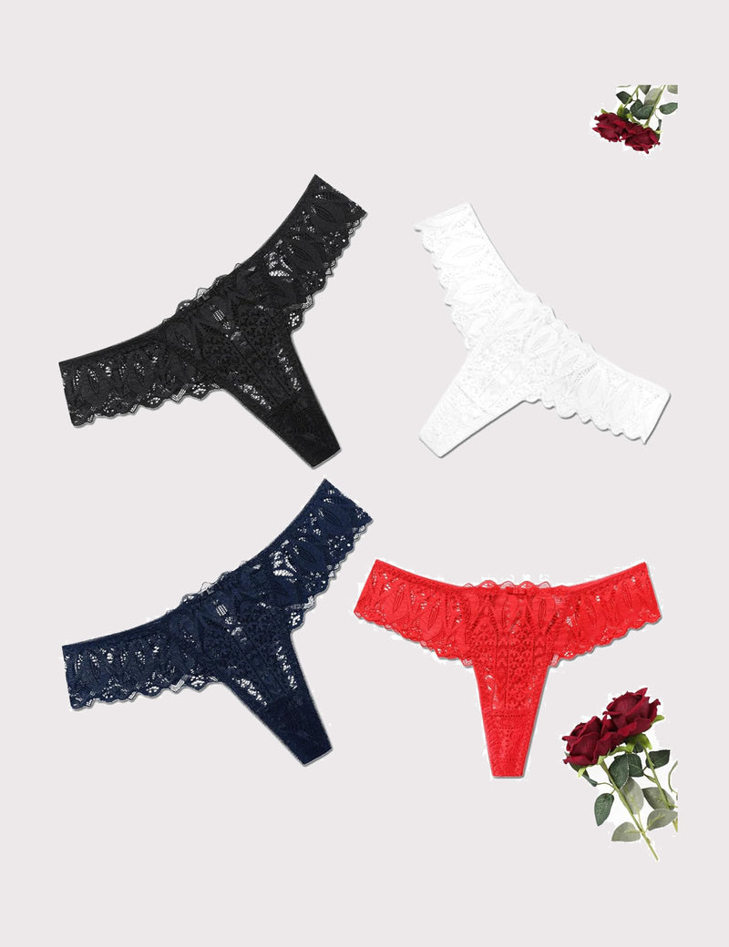 Lace Thongs Cross Back Underwear