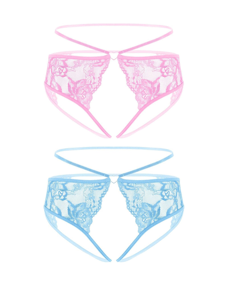 Strap Cheeky Underwear Floral Lace Panties