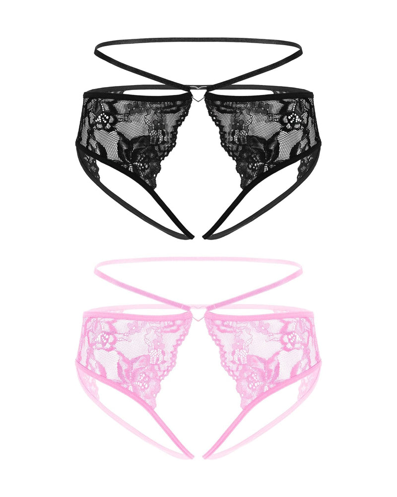 Strap Cheeky Underwear Floral Lace Panties