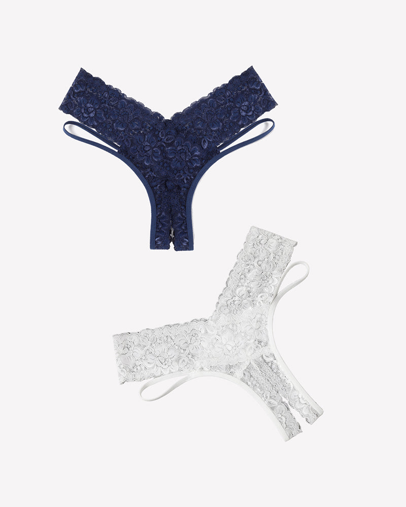 Lace Briefs V-Shape Cheeky Panties