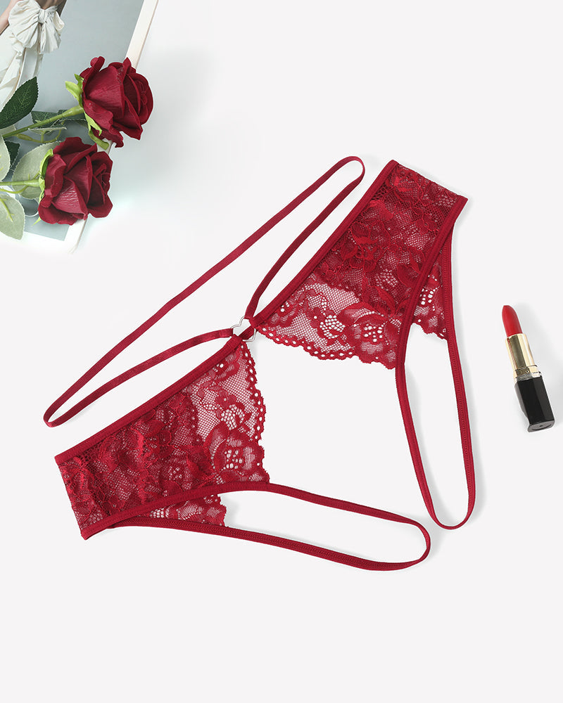 Strap Cheeky Underwear Floral Lace Panties