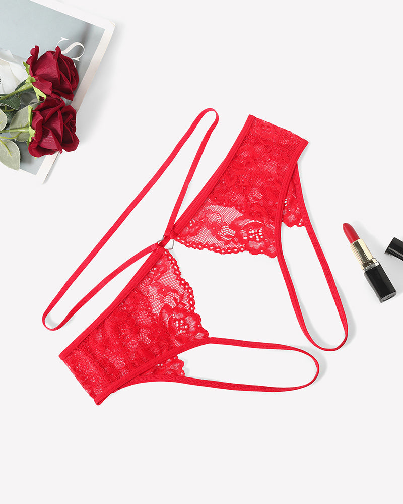 Strap Cheeky Underwear Floral Lace Panties