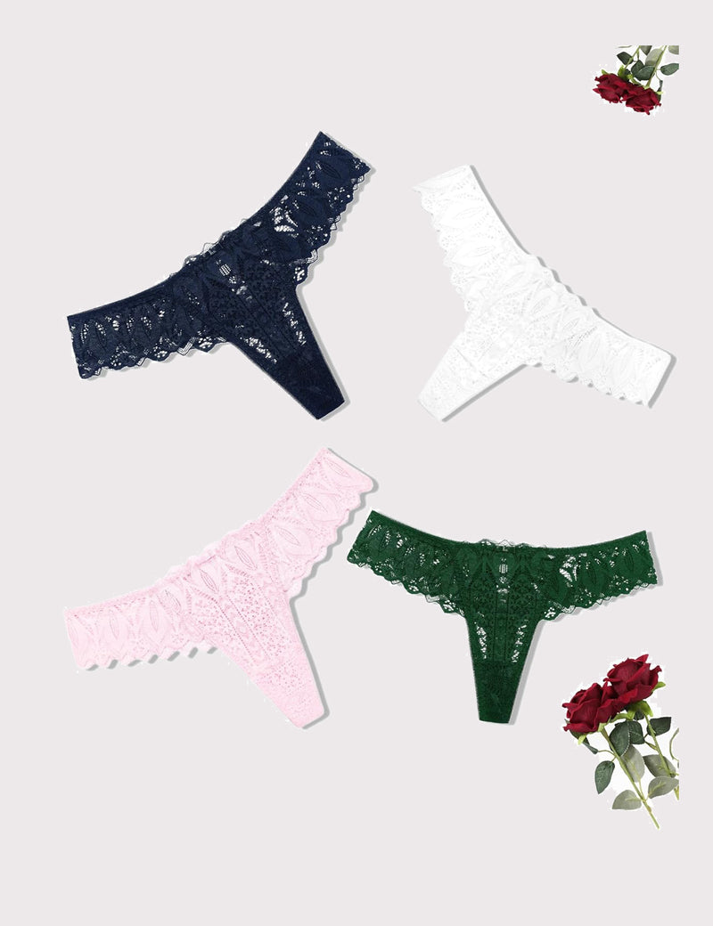 Lace Thongs Cross Back Underwear