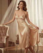 100% Mulberry Silk High Slit Nightgown