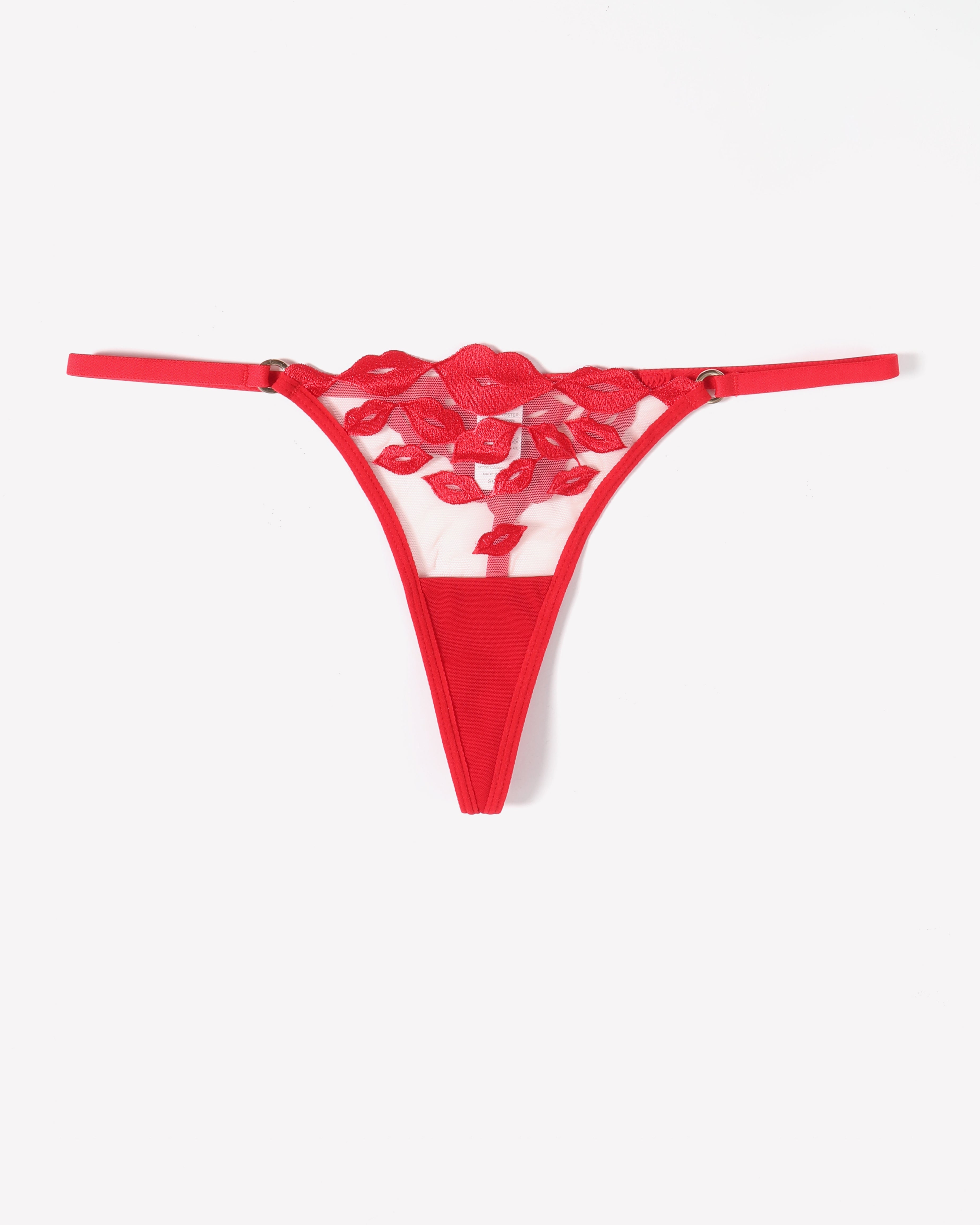 Kiss Print Embroidery Panty