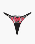 Embroidered Maple Leaf Thong