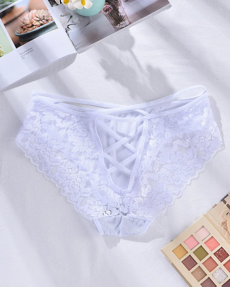 Plus Size Lace Triangle Panties