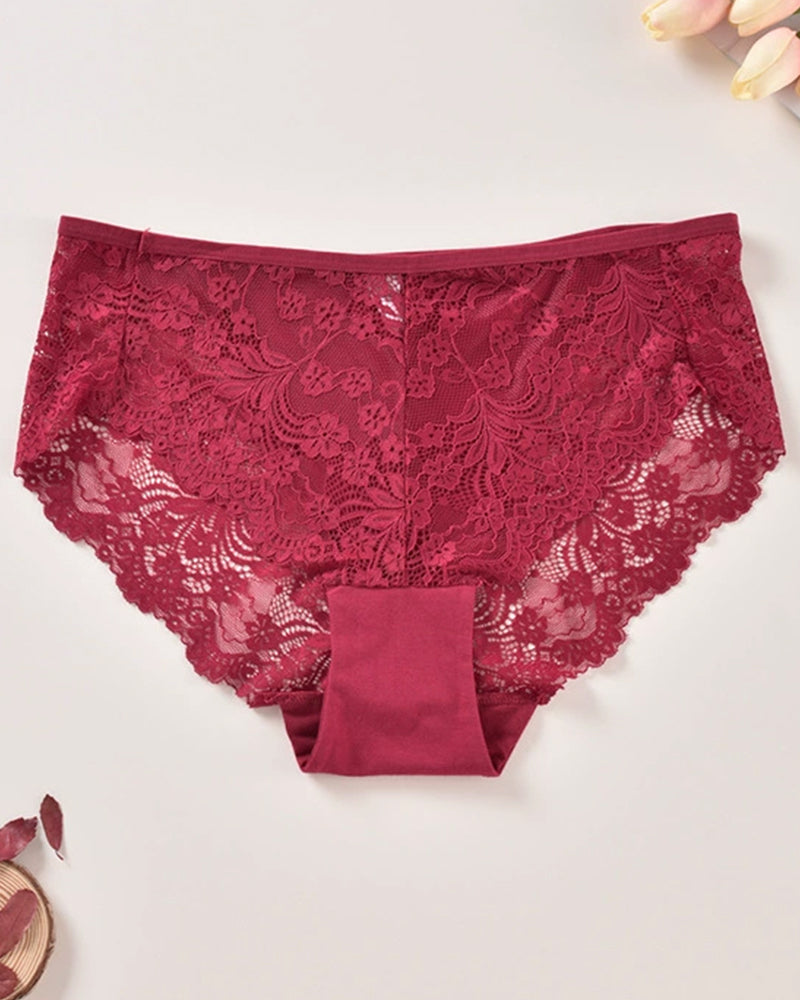 Plus Size Women's Sexy Lace Panties