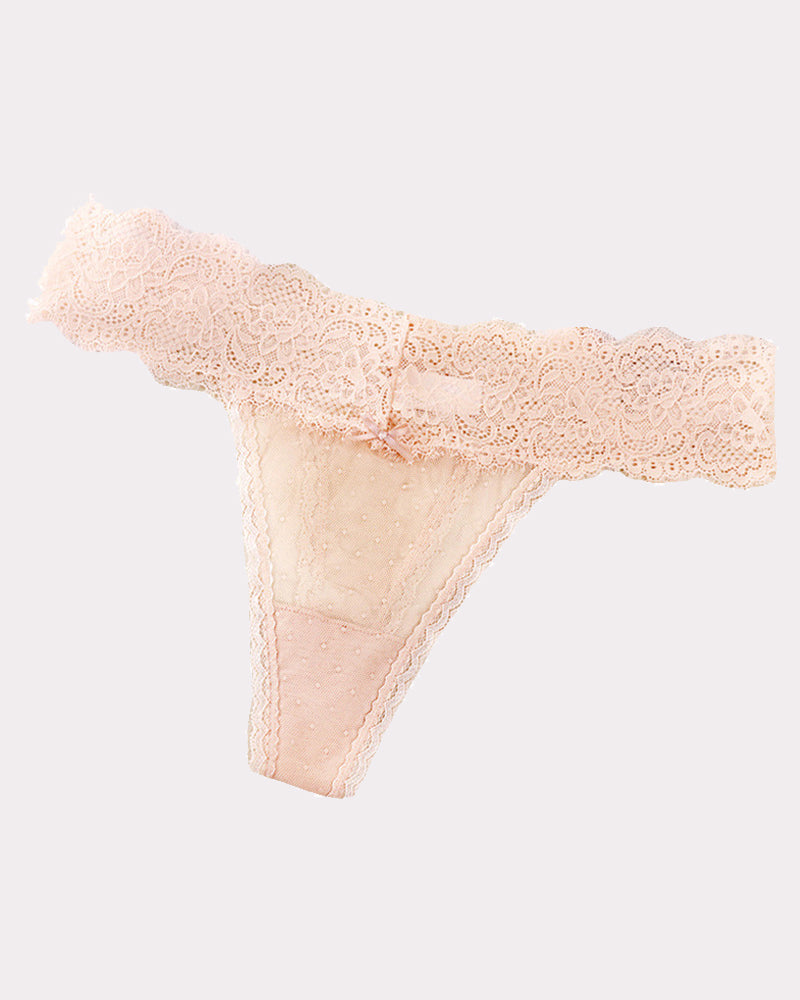 Lace Backless Panties Low Rise Briefs
