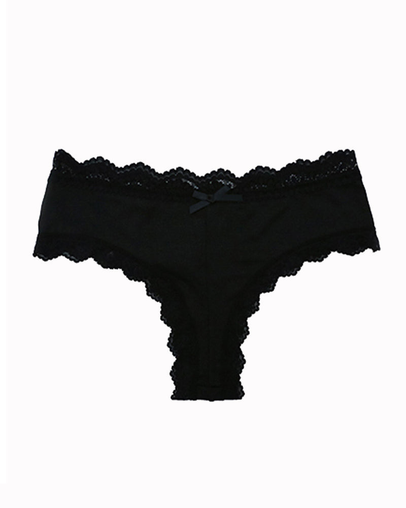Hipster Lace Trim Seamless Panties