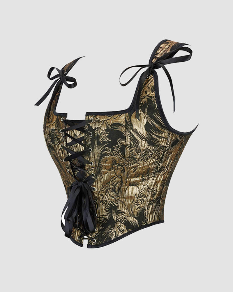 1950s 13 Boned Cotton Golden Corset